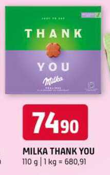Milka thank you 110 g 
