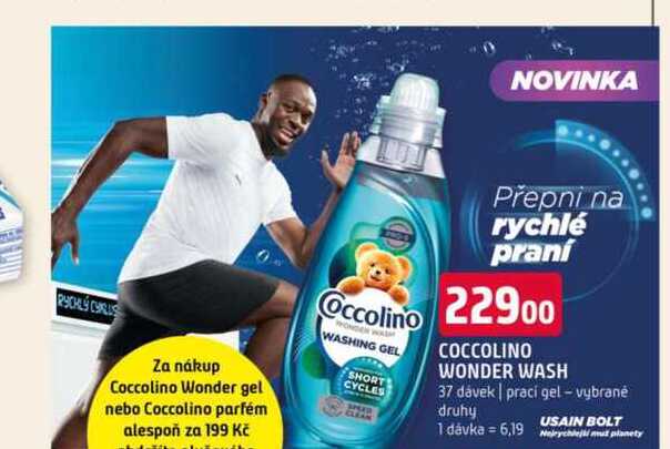 Coccolino Wonder wash 37 dávek prací gel vybrané druhy 