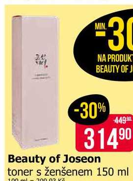 Beauty of Joseon toner s ženšenem 150 ml 