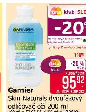 Garnier Skin Naturals dvoufázový odličovač očí 200 ml 