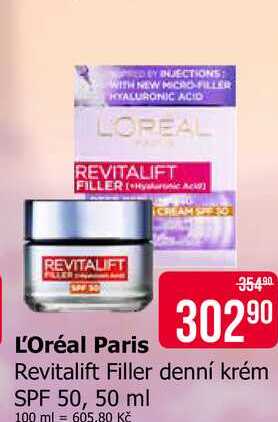 L'Oréal Paris Revitalift Filler denní krém SPF 50, 50 ml 