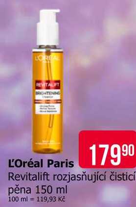 L'Oréal Paris Revitalift rozjasňující čisticí pěna 150 ml