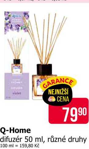 Q-Home difuzér 50 ml, různé druhy 