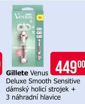 Venus Deluxe Smooth Sensitive dámský holicí strojek + 3 náhradní hlavice