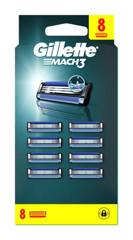 Gillette Náhradní holicí hlavice Gillette Mach3, 8 ks