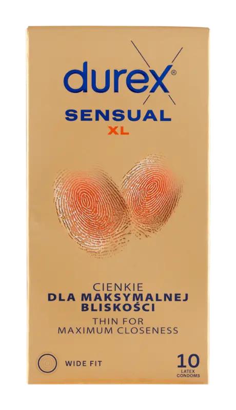Durex Kondomy Sensual XL Wide Fit, 10 ks