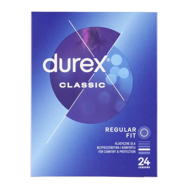 Durex Kondomy Classic Regular Fit, 24 ks