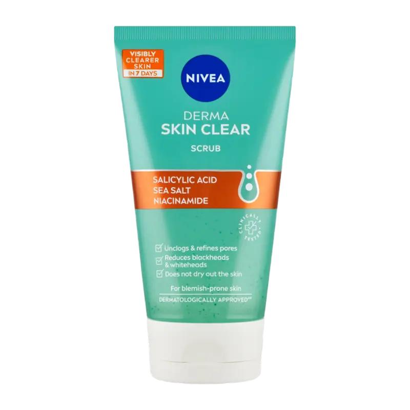 NIVEA Čisticí pleťový peeling Derma Skin Clear, 150 ml