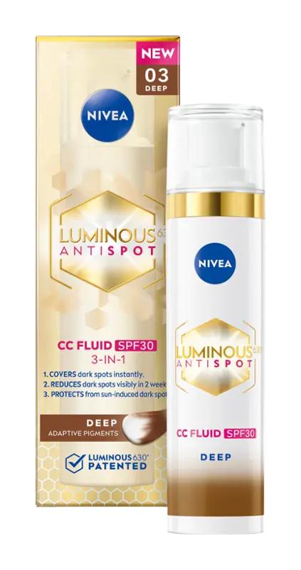 NIVEA CC krém Luminous630 deep, SPF30, 40 ml