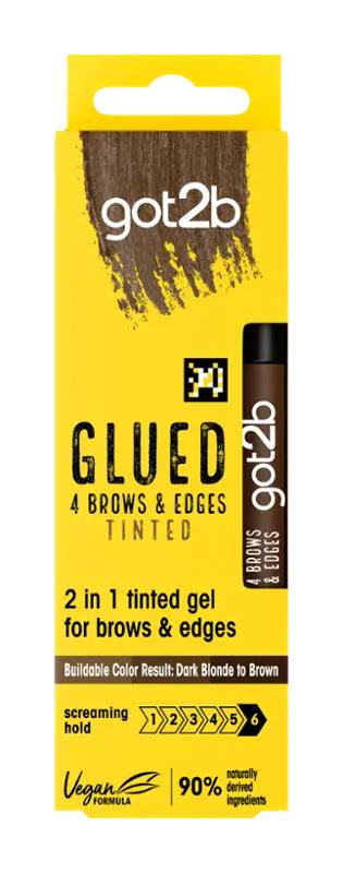 Got2b Gel na obočí a baby vlásky 2v1 Glued 4 Brows Hnědý, 16 ml