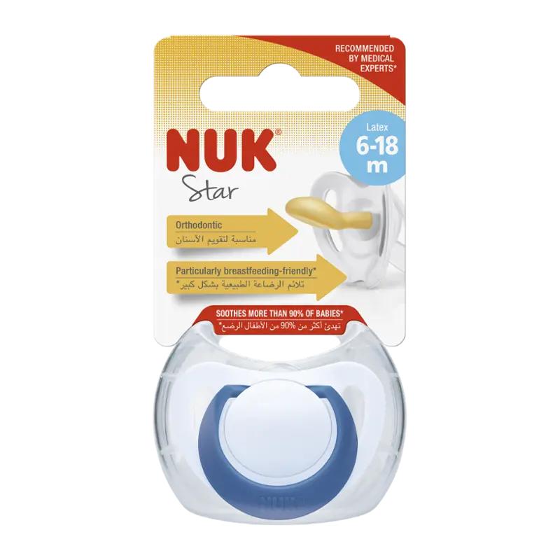 NUK Dudlík Star latex 6 -18 měsíců, různé druhy, 1 ks