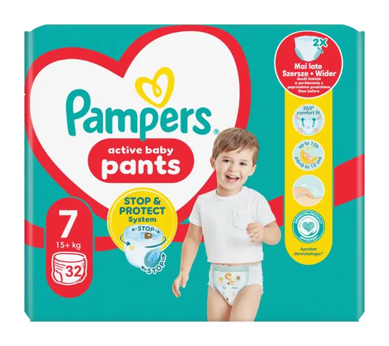 Pampers Plenkové kalhotky vel. 7, 17+ kg, 32 ks
