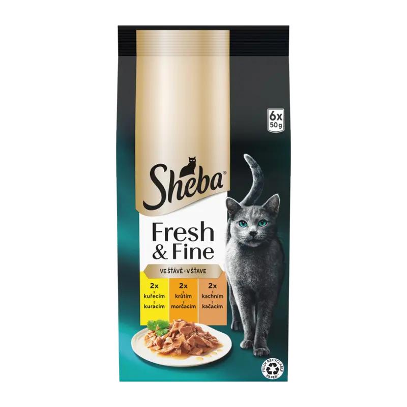 Sheba Kapsičky drůbeží výběr ve šťávě Fresh & Fine 6x 50 g, 300 g