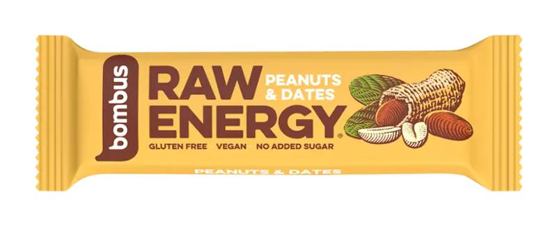 Bombus Tyčinka Bombus Raw Energy s arašídy a datlemi, 50 g