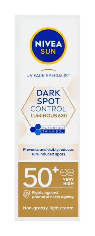 NIVEA Pleťový krém Dark Spot Control Luminous 630 SPF50+, 40 ml