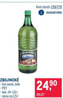 Zbojnické bal 6×1,5l cena za 1,5l