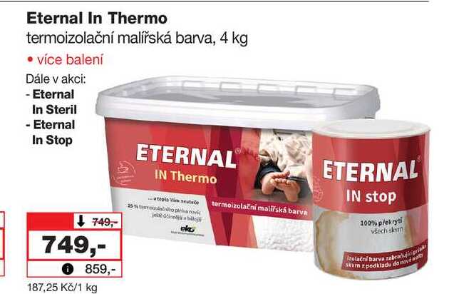 Eternal In Thermo termoizolační malířská barva, 4 kg