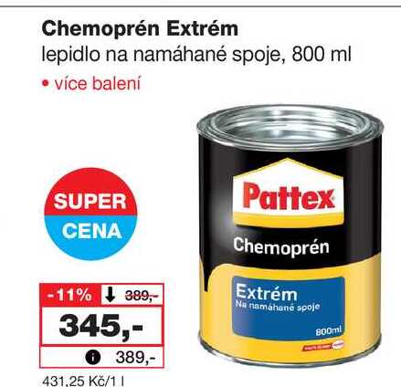Chemoprén Extrém lepidlo na namáhané spoje, 800 ml