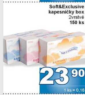 Soft&Exclusive kapesníčky box 2vrstvé 150 ks 