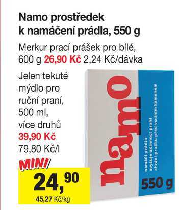Namo prostředek k namáčení prádla, 550 g 