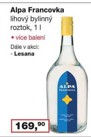 Alpa Francovka Lihový bylinný roztok 1l