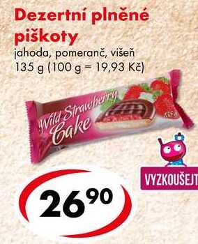 Dezertní plněné piškoty, 135 g