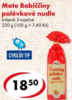 Mote Babiččiny polévkové nudle, 250 g