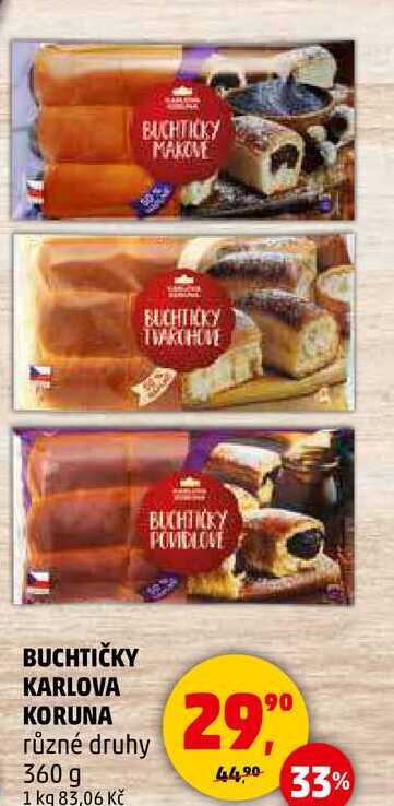 BUCHTIČKY KARLOVA KORUNA různé druhy, 360 g 