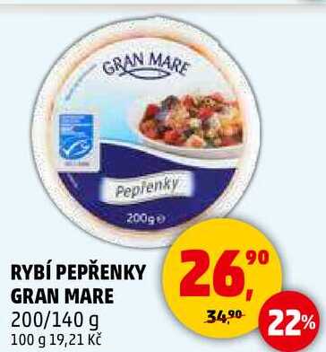 RYBÍ PEPŘENKY GRAN MARE, 200/140 g 