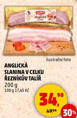ANGLICKÁ SLANINA V CELKU ŘEZNÍKŮV TALÍŘ, 200 g 