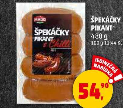 ŠPEKÁČKY PIKANT, 480 g 