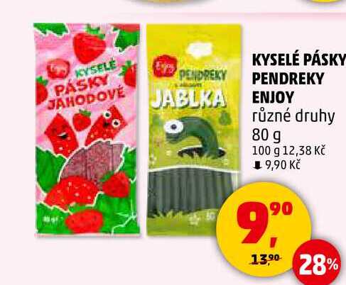 KYSELE PÁSKY PENDREKY ENJOY různé druhy, 80 g