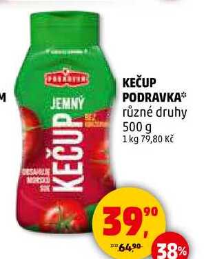 KEČUP PODRAVKA různé druhy, 500 g 