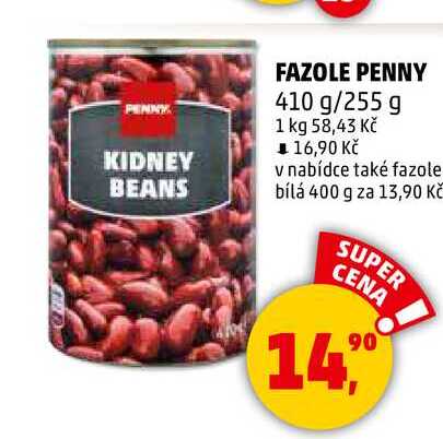FAZOLE PENNY, 410 g/255 g  