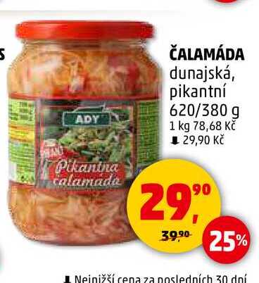 ČALAMÁDA dunajská, pikantní, 620/380 g  