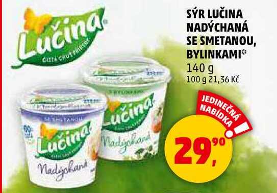 SÝR LUČINA NADÝCHANÁ SE SMETANOU, BYLINKAMI, 140 g  