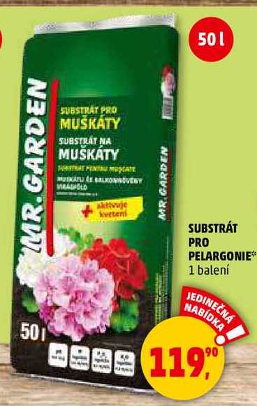 SUBSTRÁT PRO PELARGONIE, 1 balení  