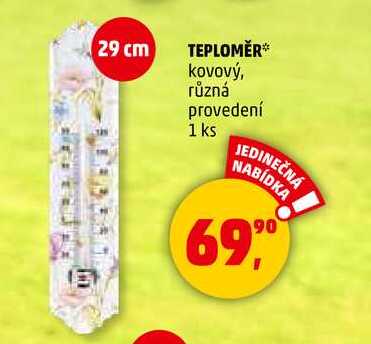 TEPLOMĚR kovový, různá provedení, 1 ks