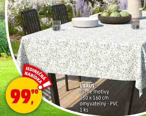 UBRUS různé motivy 130 x 160 cm omyvatelný - PVC, 1 ks 