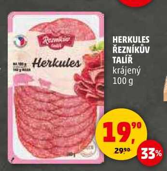 HERKULES ŘEZNÍKŮV TALÍŘ krájený, 100 g  