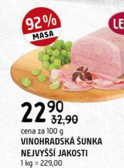 Vinohradská šunka nejvyšší jakosti 100g