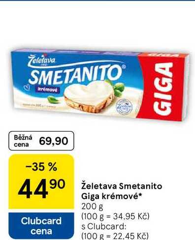 Želetava Smetanito Giga krémové, 200 g  