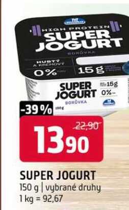 Super jogurt 150 g vybrané druhy 