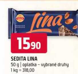 Sedita lina 50 g oplatka vybrané druhy 