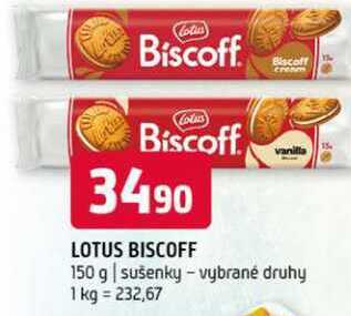 Lotus biscoff 150 g sušenky vybrané druhy 
