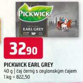 Pickwick earl grey 40 g čaj černý s ceylonským čajem 