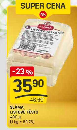 SLÁMA LISTOVÉ TĚSTO 400 g