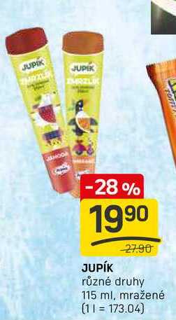 JUPÍK různé druhy 115 ml, mražené