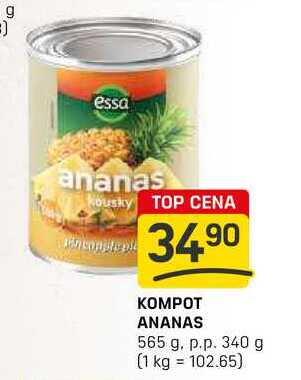 KOMPOT ANANAS 565 g. p.p. 340 g