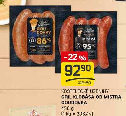 GRIL KLOBÁSA OD MISTRA, GOUDOVKA 450 g 